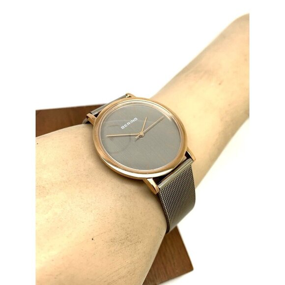 Bering Women's Watch 13436-369 Quartz Gray Dial Rose Gold Stainless Stee… - Picture 6 of 14